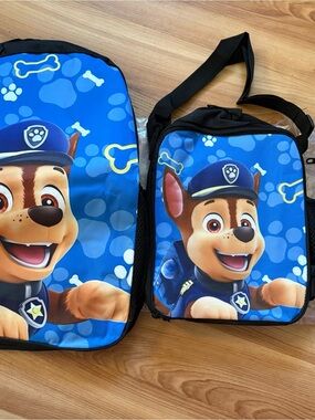 Paw Patrol Chase 3-Piece Backpack, Lunch Bag & Pencil Case Set  New